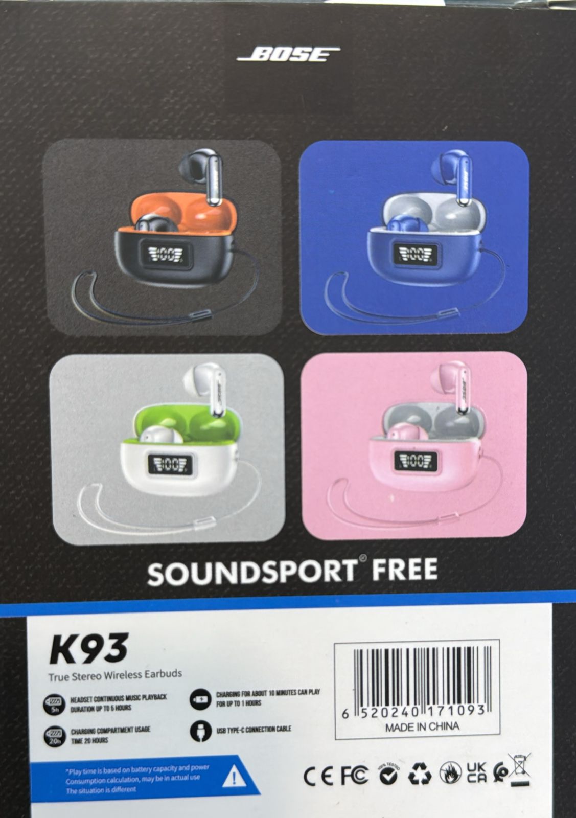 Auriculares Bose Sport K93 Bluetooth